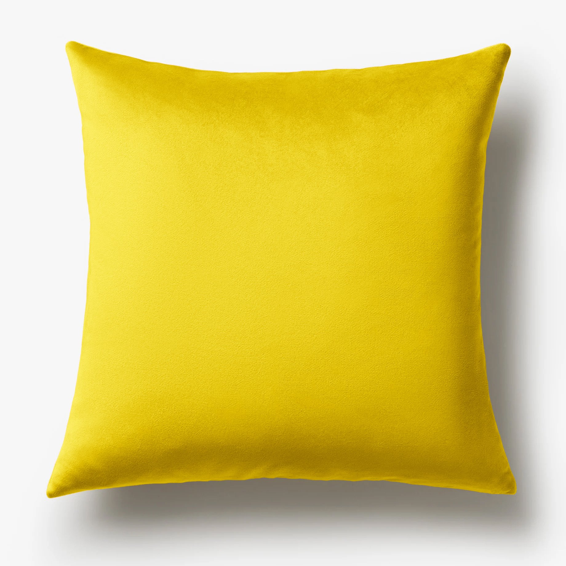 Bright Yellow Velvet Throw Pillow Rental for Weddings and Events | Los Angeles, CA