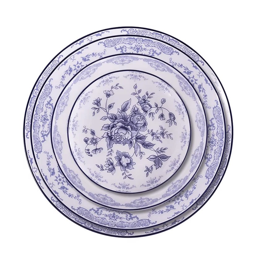Classy French Assiette Plate Set Rental for Events | Dinnerware Rental Los Angeles & Orange County