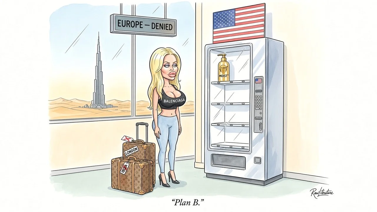 An influencer trying to escape the war in Dubai.