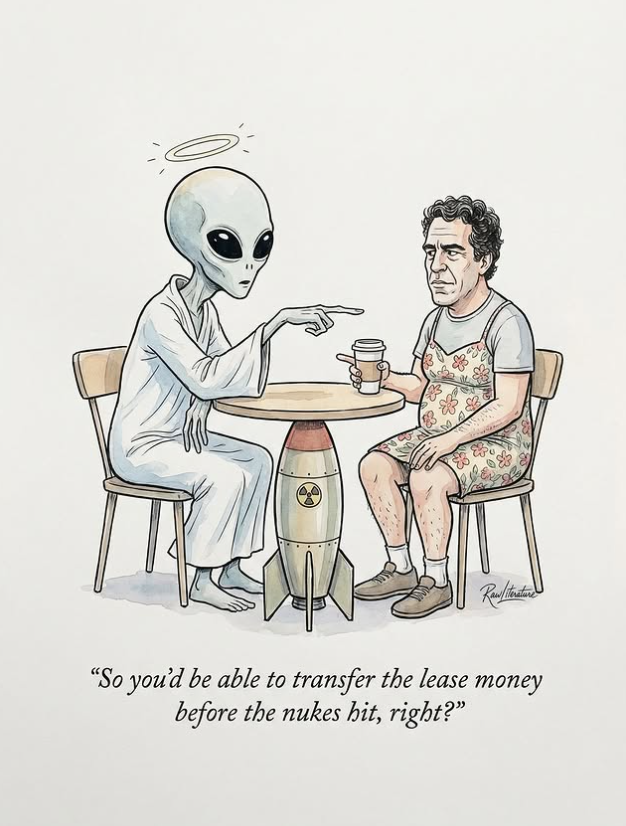 Epstein’s Monologue with an Alien