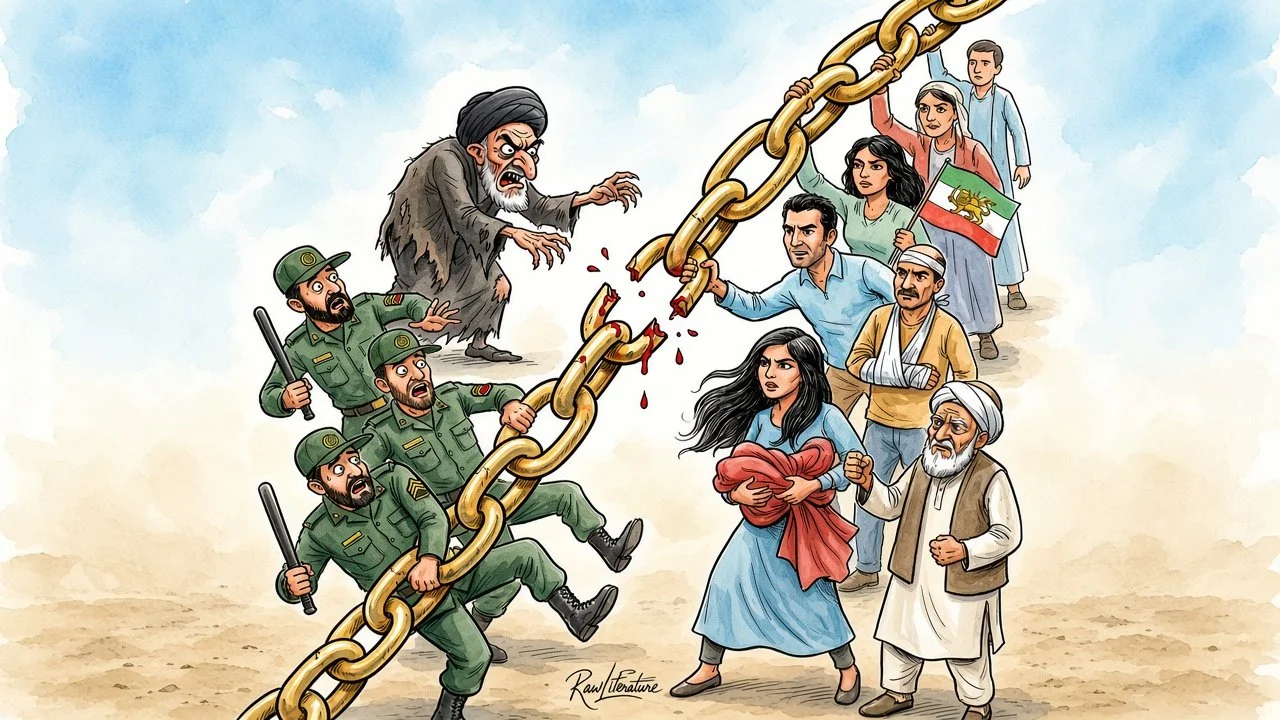 The chain of oppression is ready to break. The Iranian people stand for their rights against the theocratic oppression.