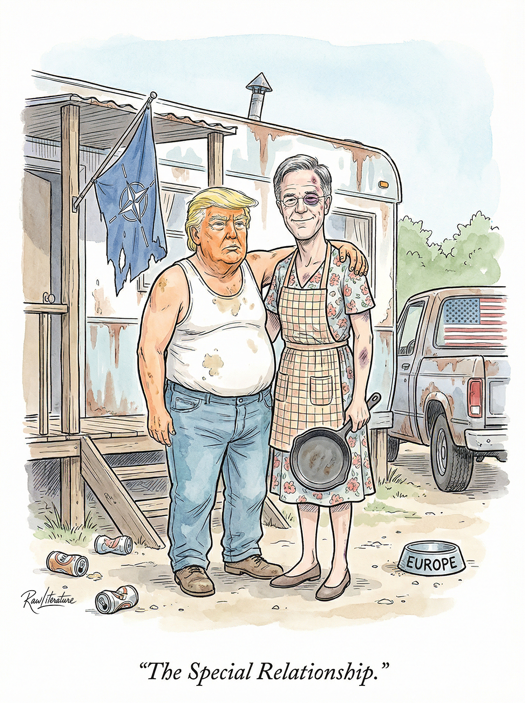 Trump and Mark Rutte have a very submissive relationship so Mark can keep his job.