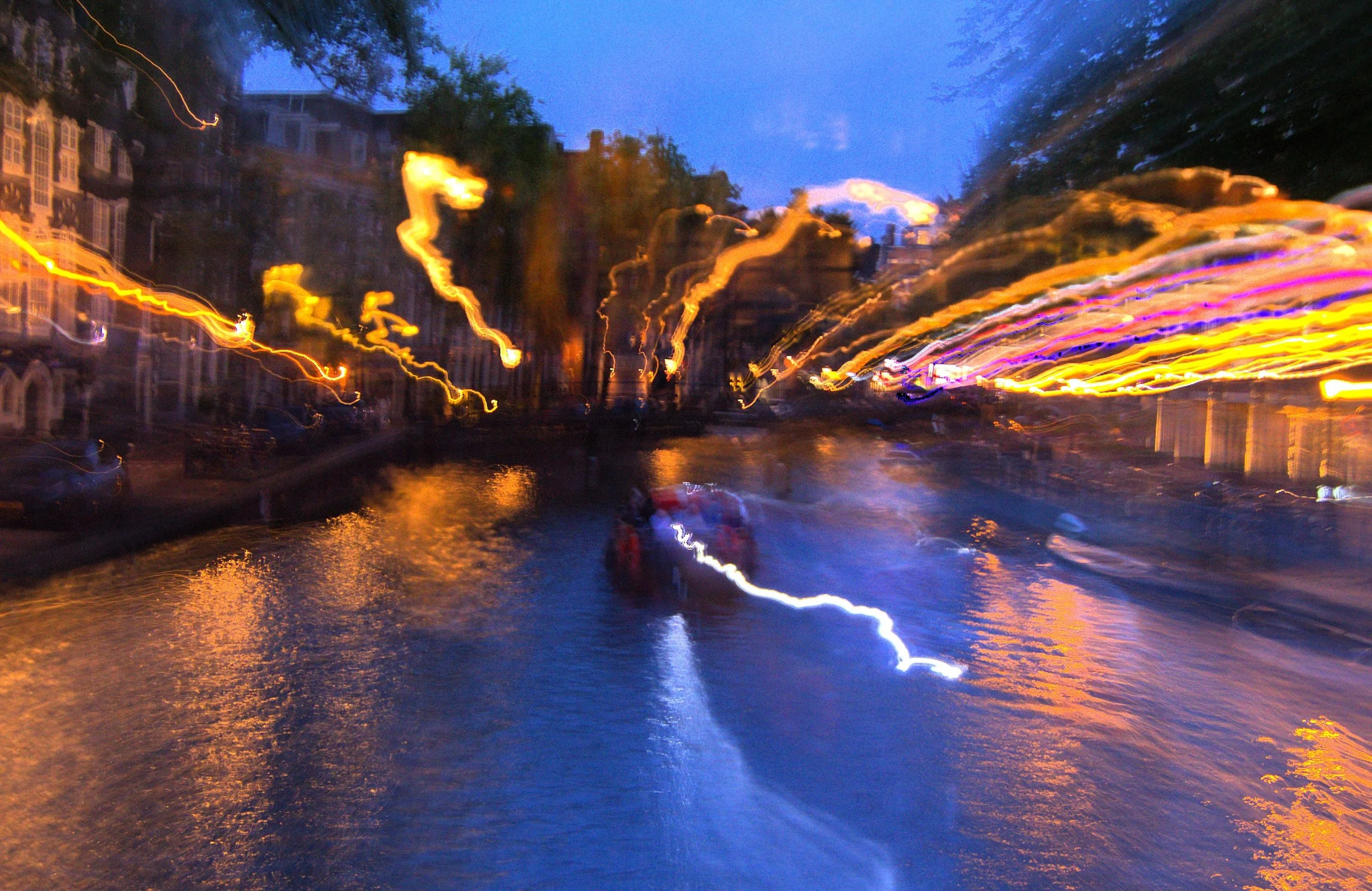Amsterdam by night, a walk through downtown near the red street.