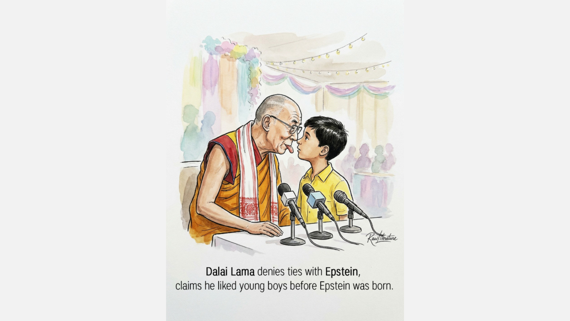 The nobel truth of the Dalai Lama, is he as pedophile as Epstein?