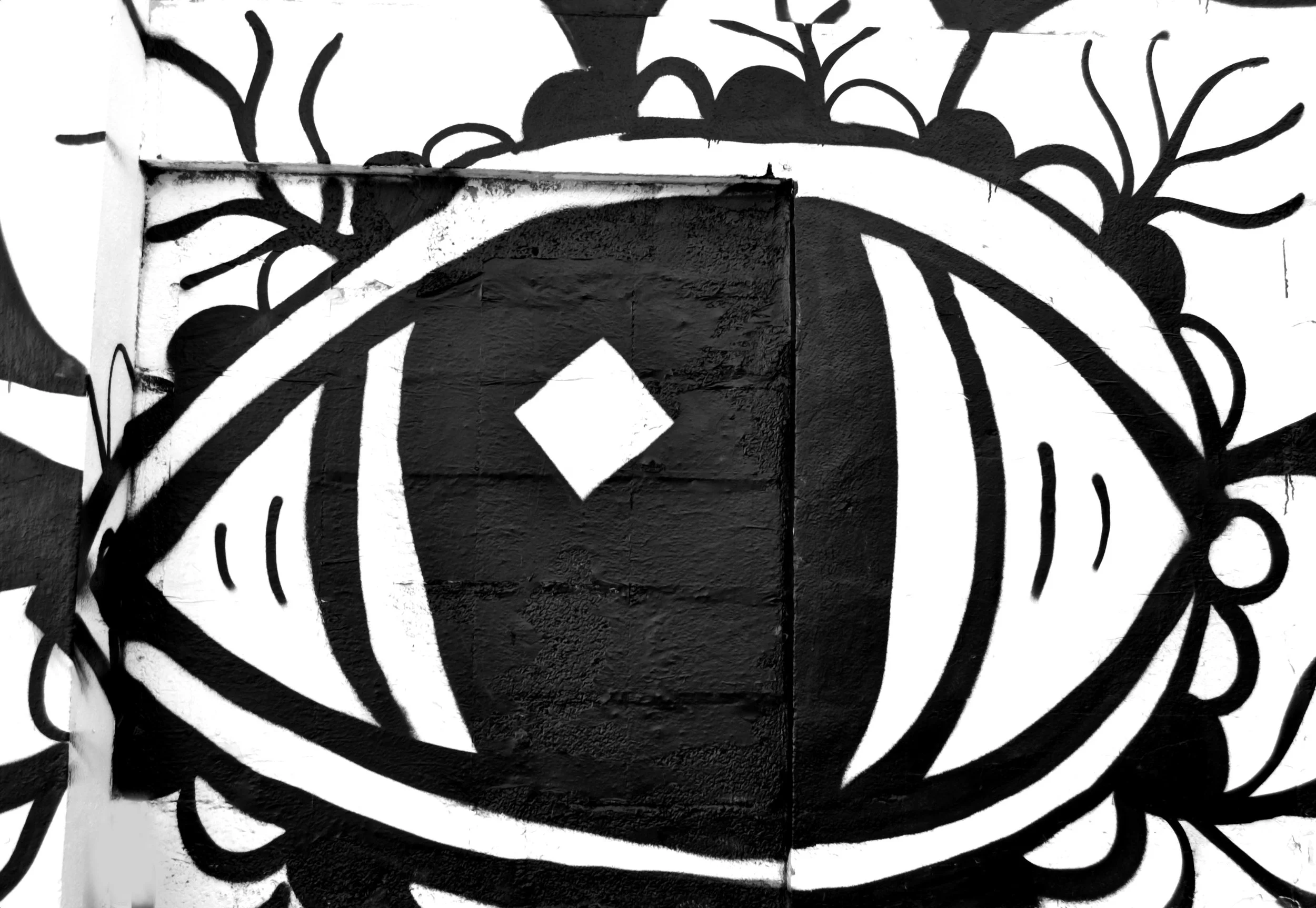 A graffitti eye photo taken in Brussels, Belgium.