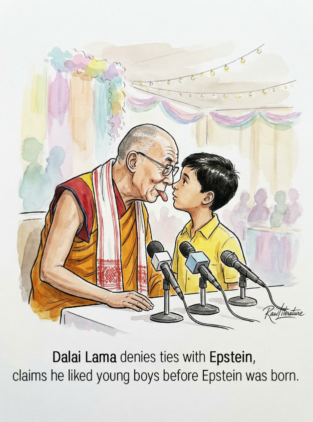The nobel truth of the Dalai Lama, is he as pedophile as Epstein?