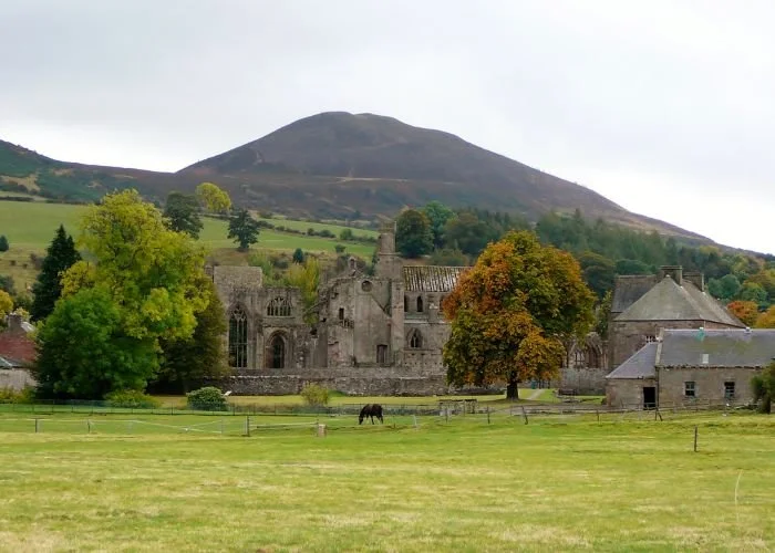 Melrose Abbey in Melrose, Scotland