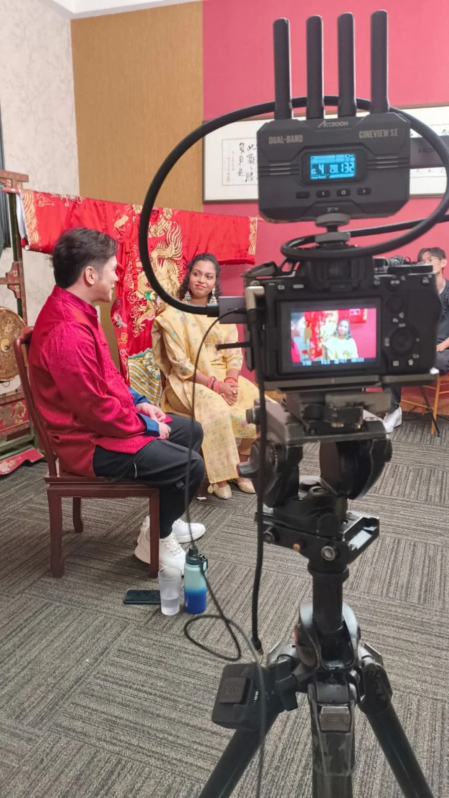 Pocketstudios team filming a corporate marketing video