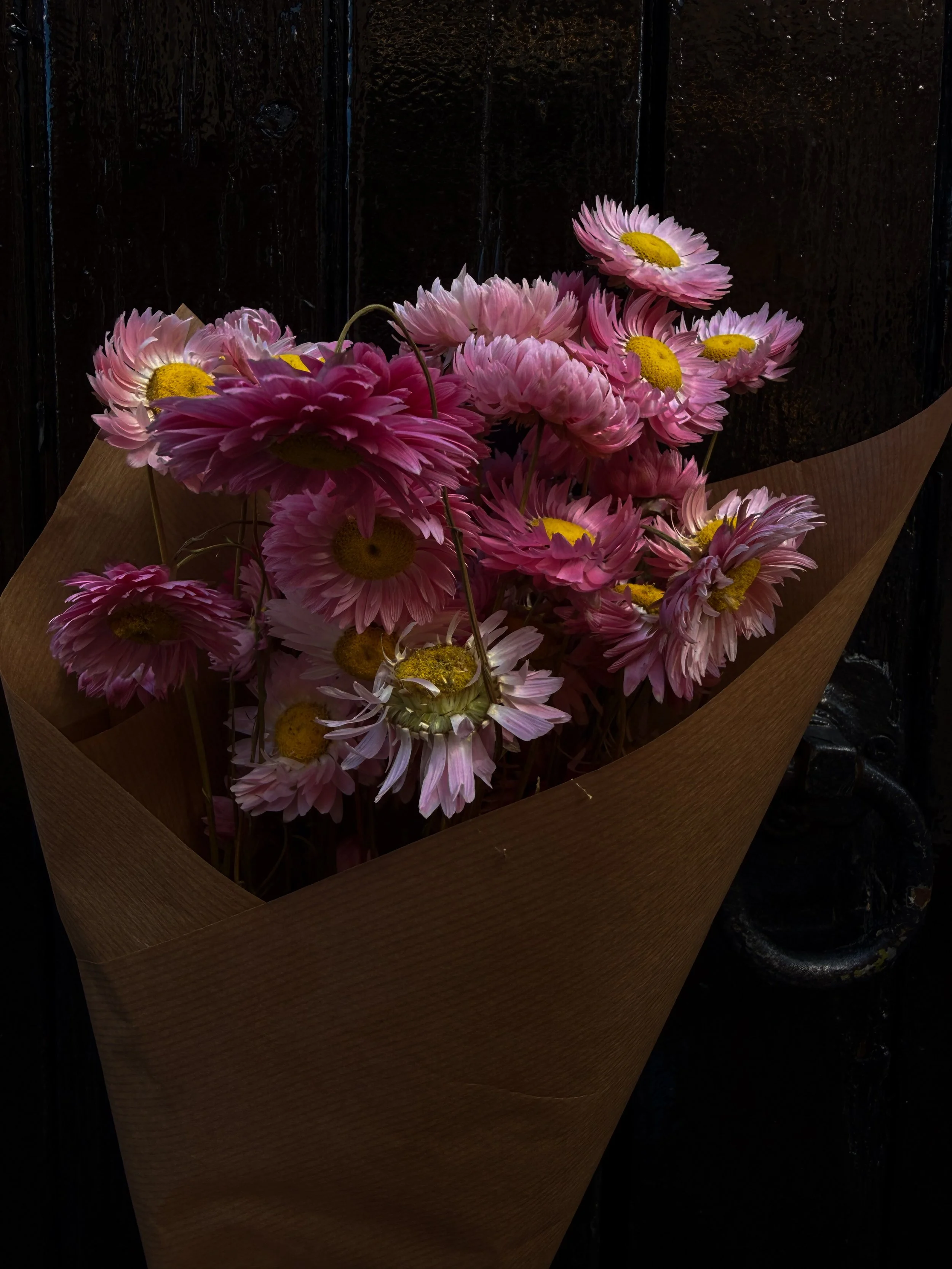 PINK DRIED ACROCLINIUM BOUQUET