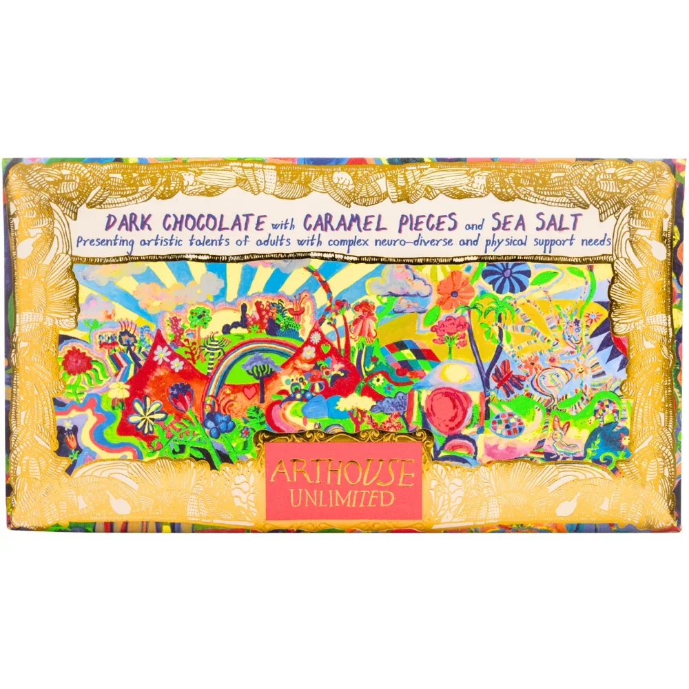 ARTHOUSE - Joy Revolution, Dark Chocolate Bar with Caramel Pieces & Sea Salt