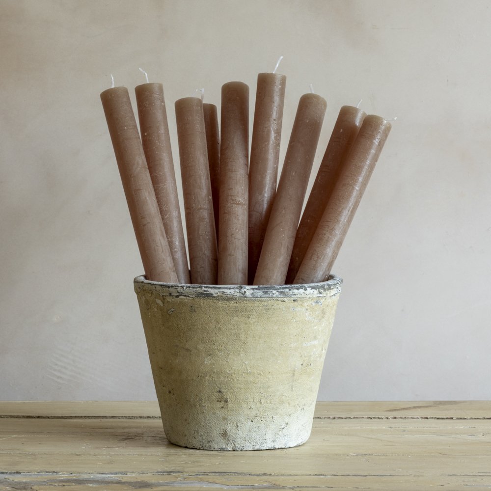 Rustic Dinner Candle Caramel
