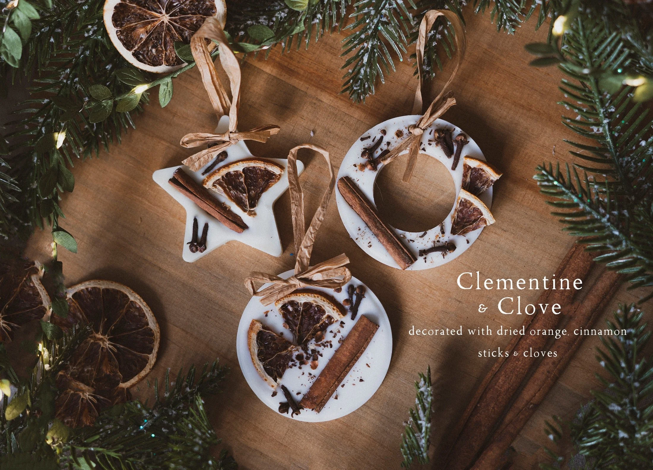 BOBELLA CO - Soy Wax Christmas Decoration - Clementine & Clove