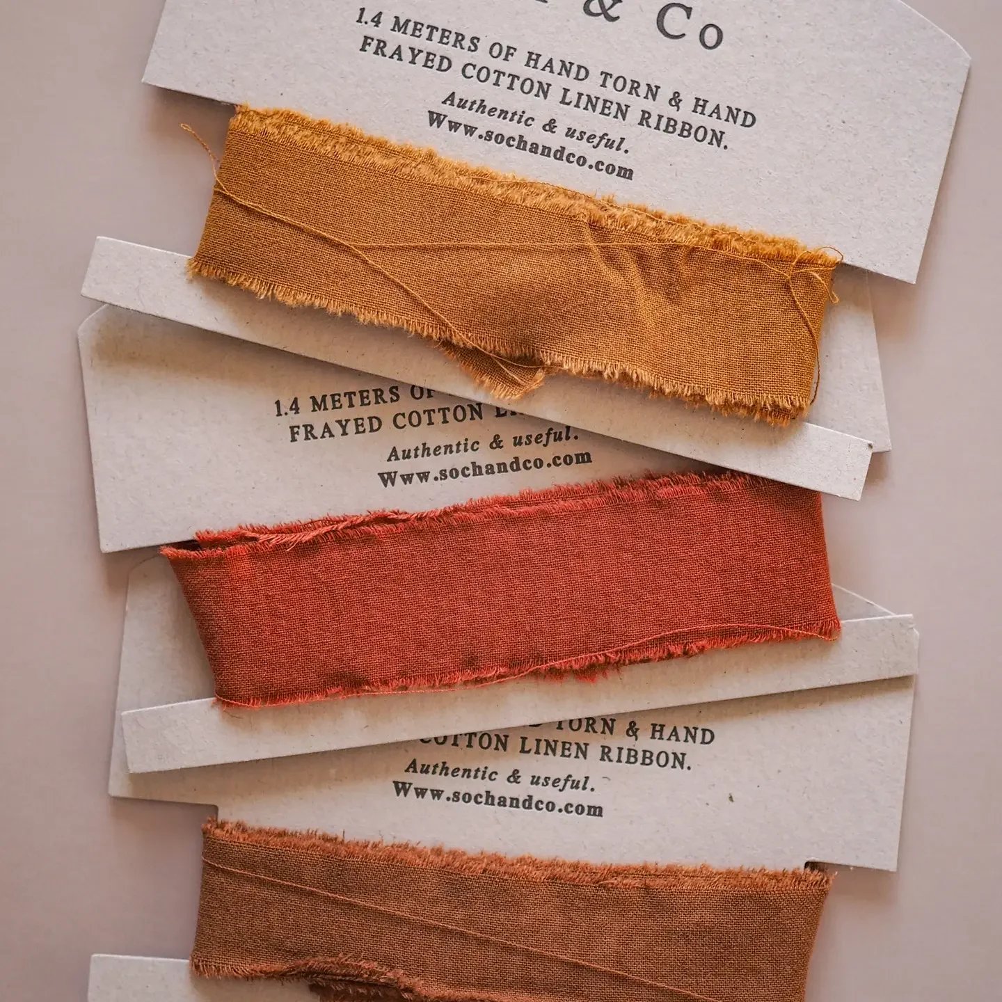 SOCH & CO - Hand Frayed Ribbon - Rust