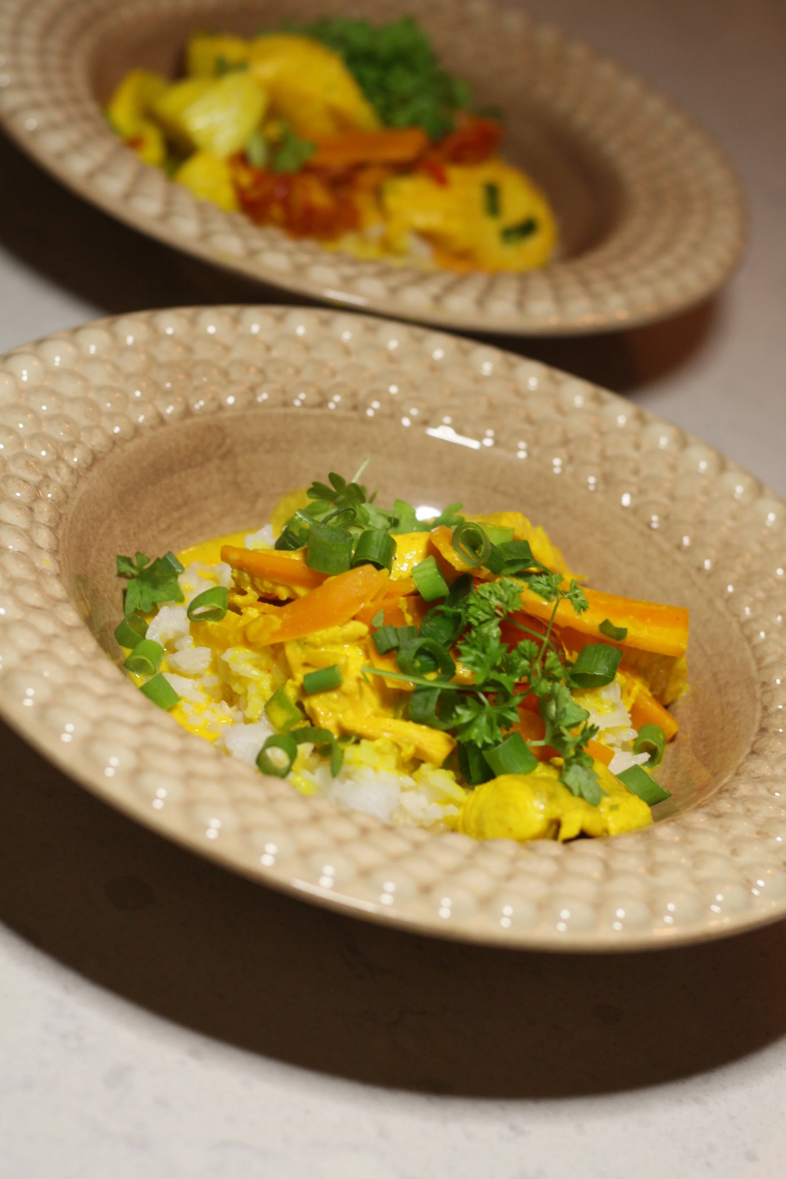 Fiskgryta med saffran och kokosmjölk