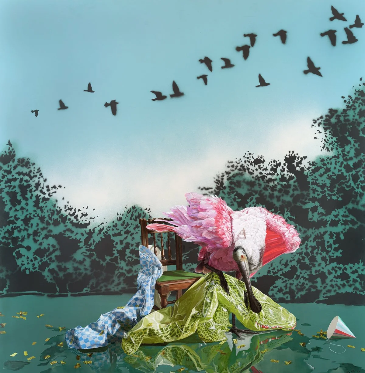 Wenn der Morgen graut. 2026. 95x97cm