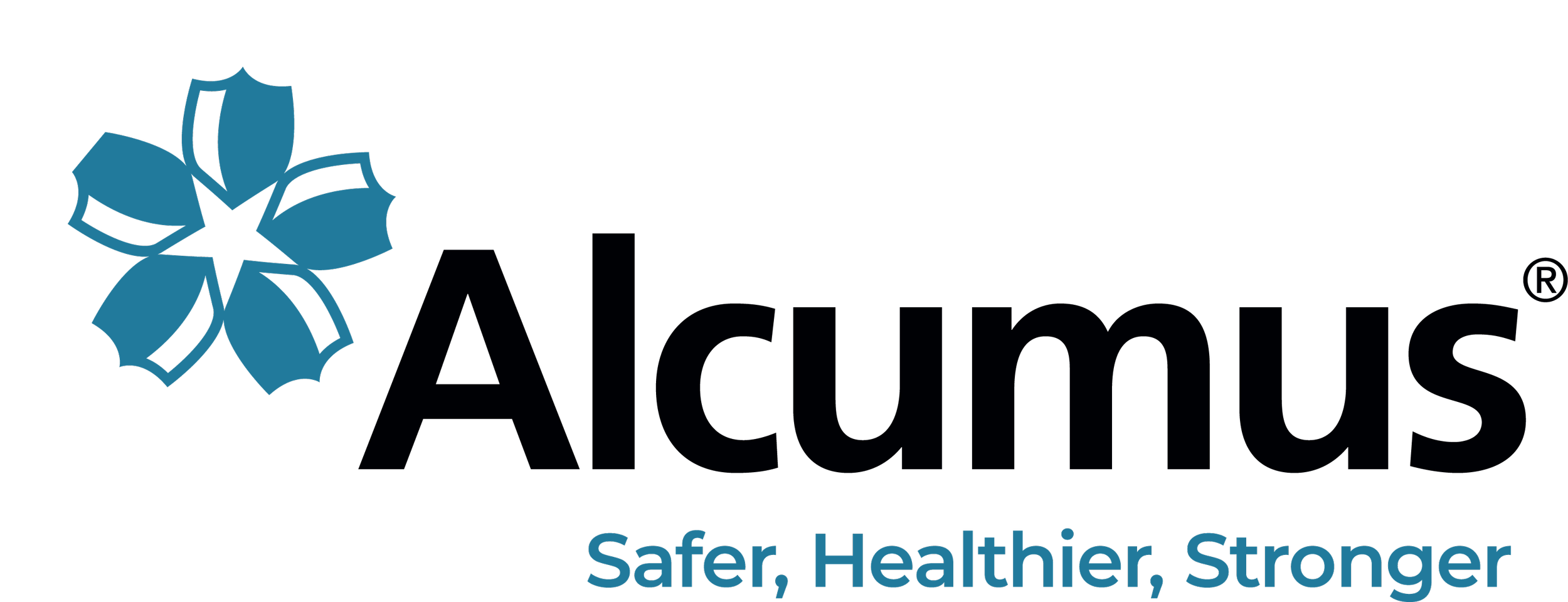 Alcumus logo with tagline 'Safer, Healthier, Stronger'.