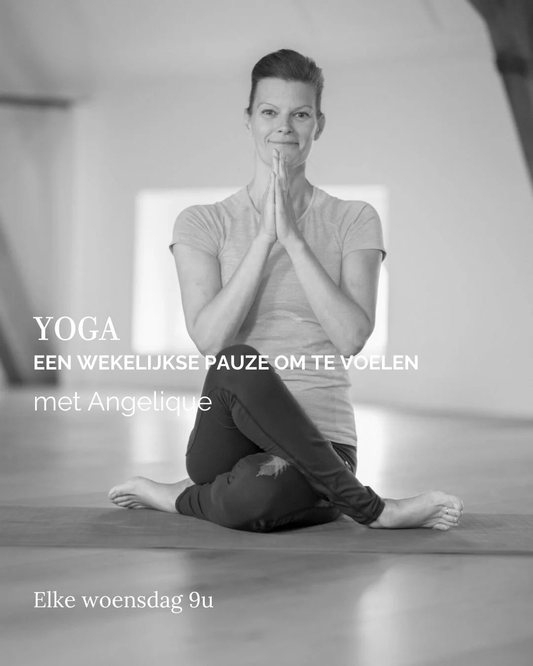 Yoga bij Ang&eacute;lique is geen prestatie &mdash;
het is een uitnodiging om thuis te komen in je lichaam. 

Met functionele yoga werkt ze met ademhaling, beweging en uitlijning
zodat je meer balans voelt, zowel mentaal als fysiek.

Zowel beginnende