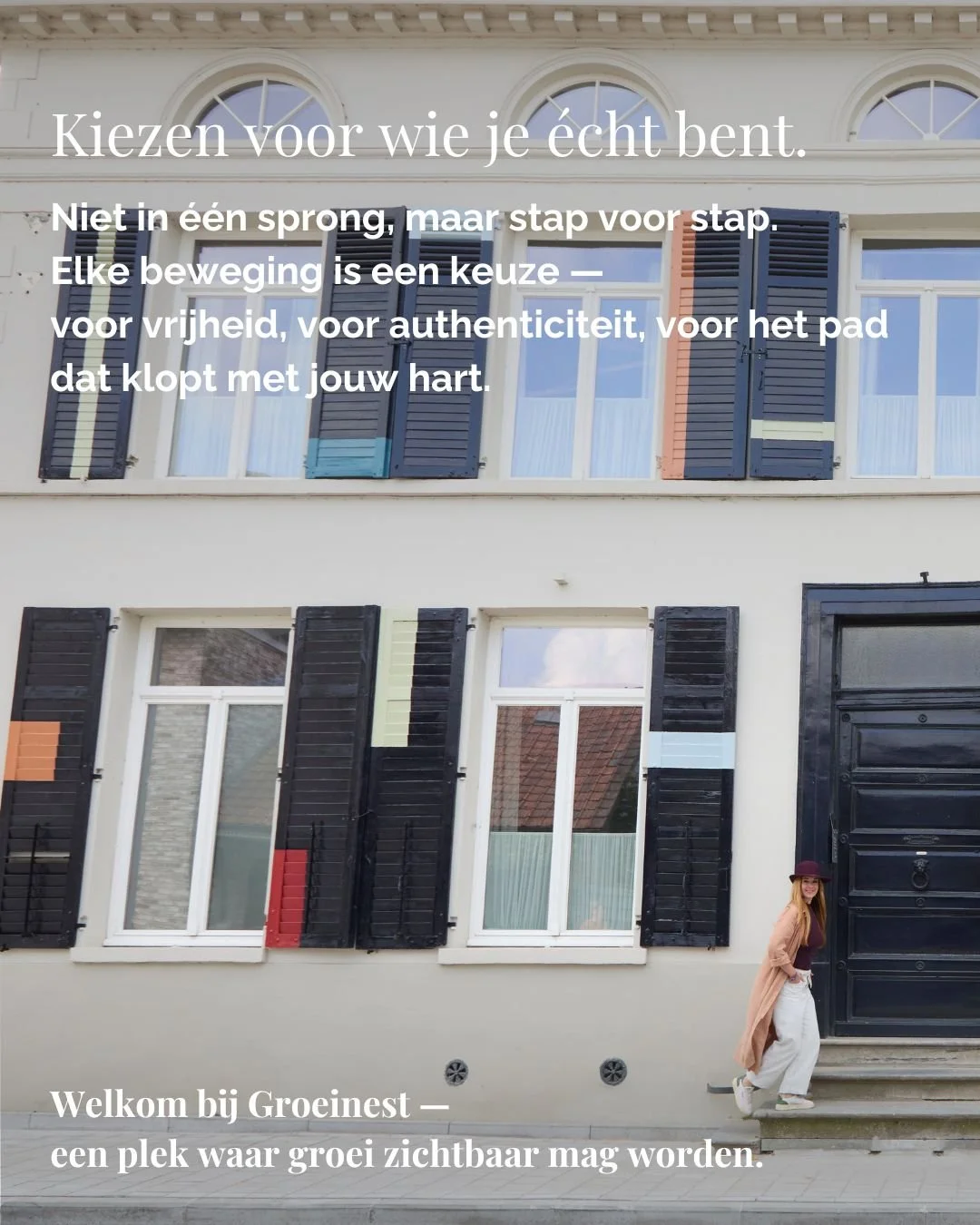 Groei ontstaat niet alleen.
Ze ontstaat waar mensen kiezen voor wie ze &eacute;cht zijn.
Stap voor stap. Met aandacht. Met moed.

Groeinest is een plek
waar authenticiteit belangrijker is dan perfectie,
en waar werk mag bijdragen aan een groter gehee