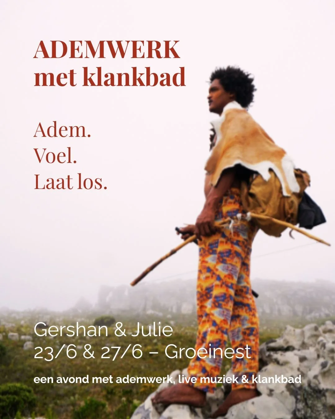 Dit wordt een heel bijzondere avond. 🤍

Een avond waar adem, live muziek en klank samenkomen.

Waar zachtheid en diepgang elkaar ontmoeten.
Waar je niet alleen luistert,
maar vooral voelt.

Julie is een dierbare vriendin van mij en ik voel hoeveel l