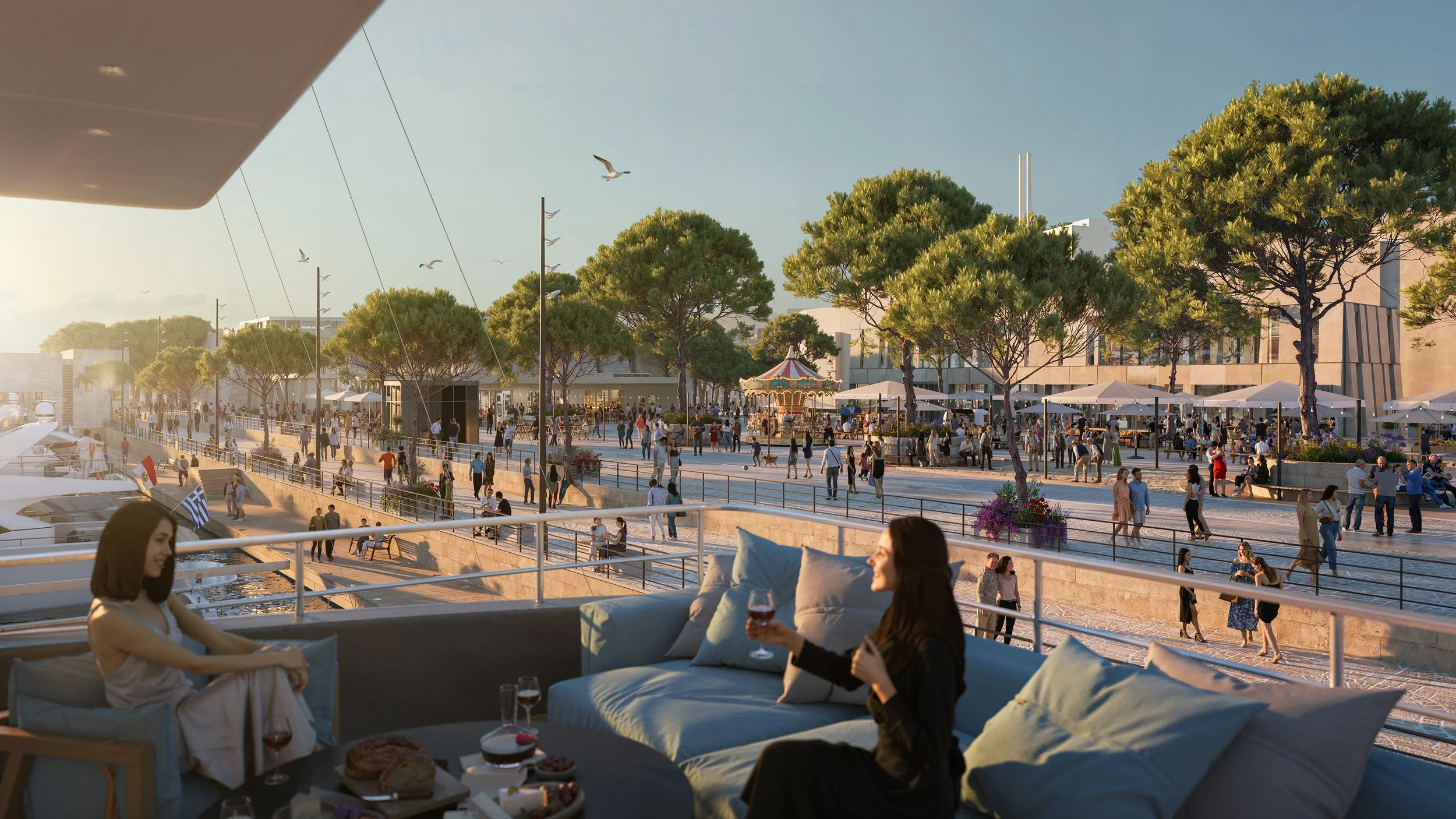chapman taylor - malta harbour masterplan 07 - CGI Lighters Wharf TWILIGHT - 04.jpg
