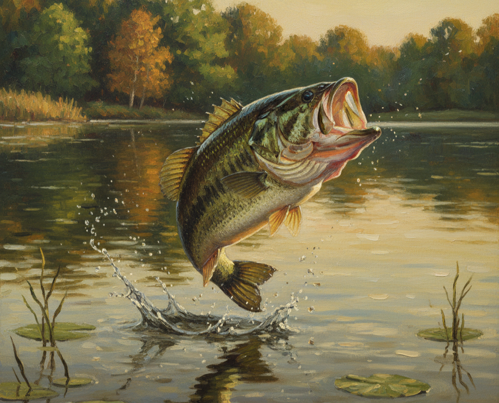 High-quality Largemouth Bass stocking for private ponds and public lakes, featuring hardy, athletic fish designed for an elite recreational fishing experience.