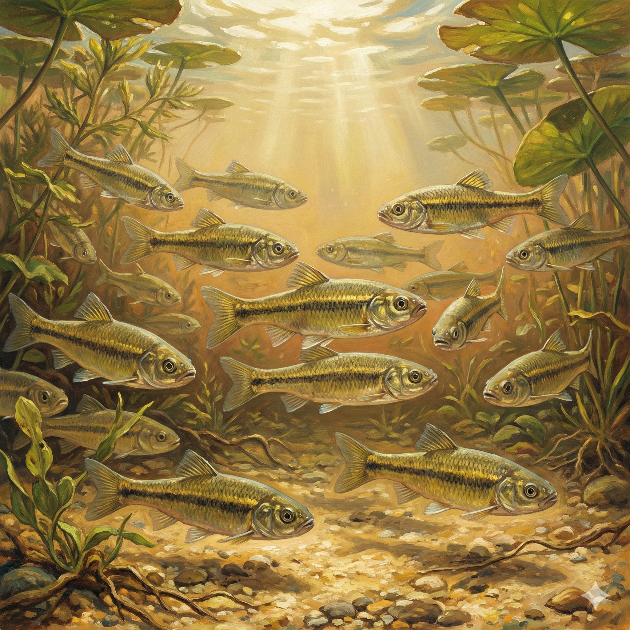 Fathead Minnows provide an essential high-protein forage base for successful gamefish stocking and pond ecosystem balance in private fisheries.