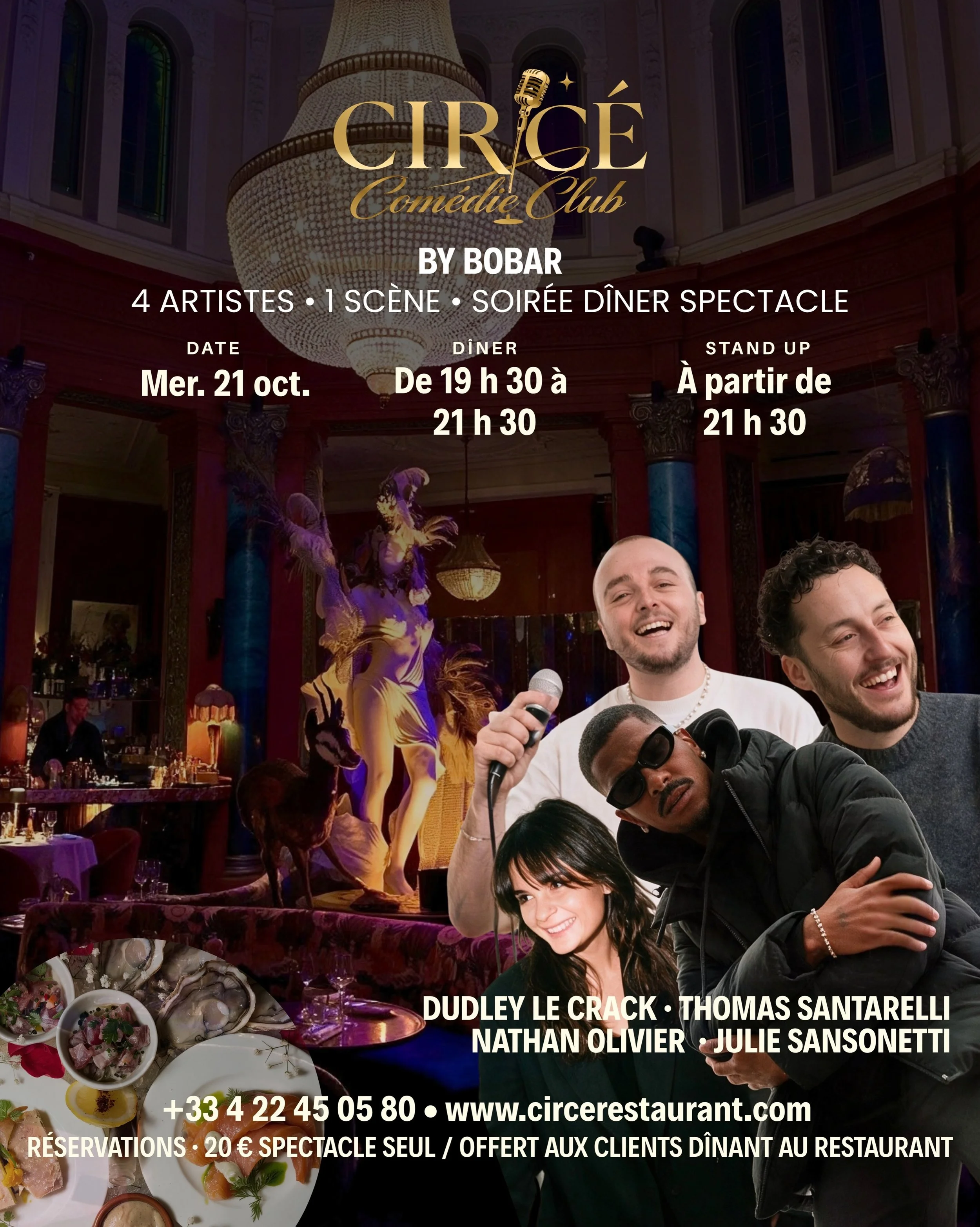 Le Circ&eacute; passe en mode Comedy Club ! 🎤

Pour sa toute premi&egrave;re &eacute;dition, Circ&eacute; Comedie Club vous donne rendez-vous le mercredi 21 octobre avec @bobarcomedyclub pour une soir&eacute;e plac&eacute;e sous le signe du stand-up