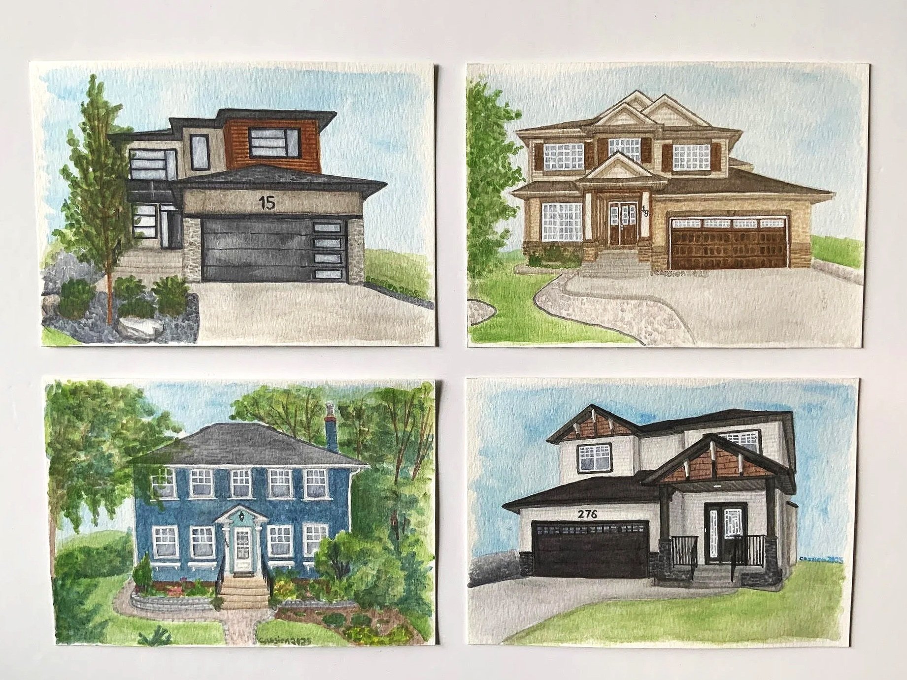 Custom Watercolour Home Portraits