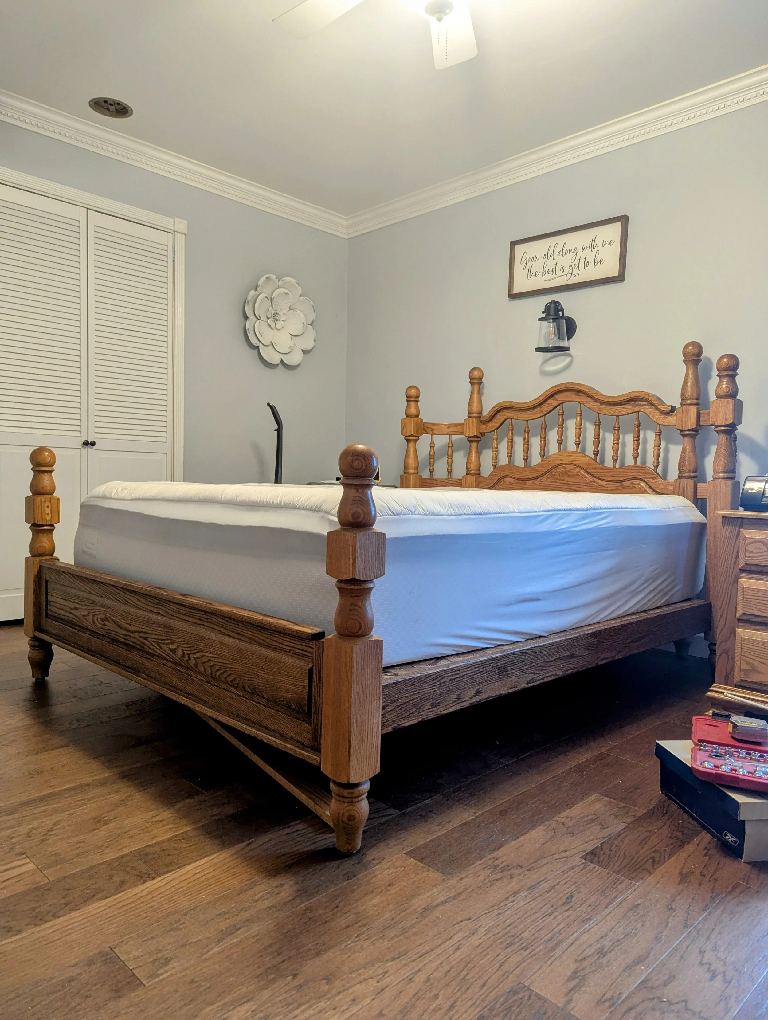 Oak bed frame