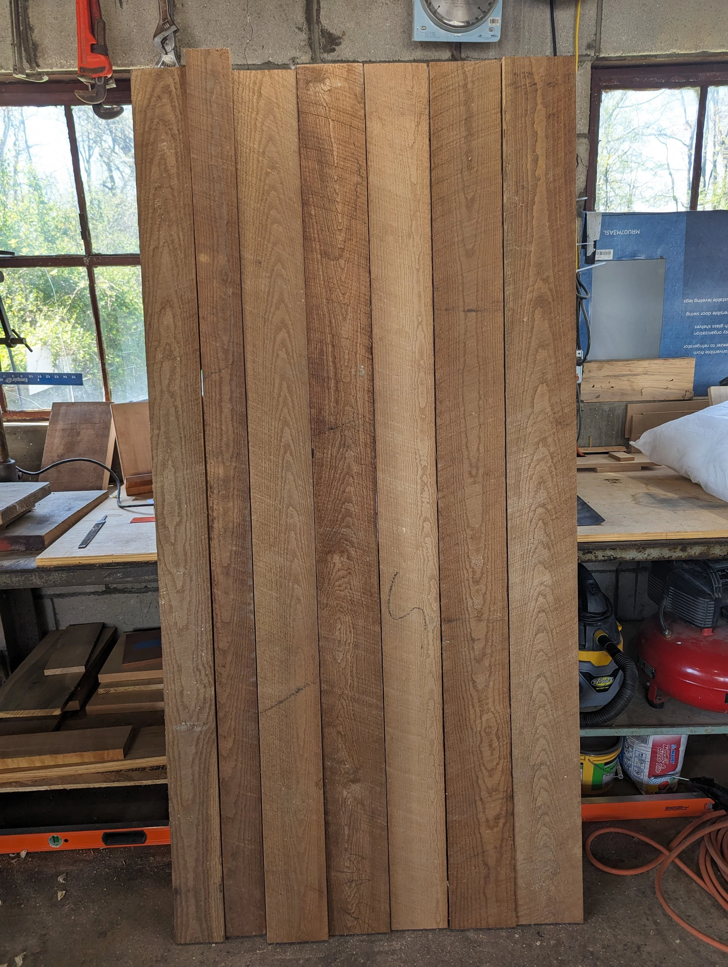 rough lumber for Sassafras table