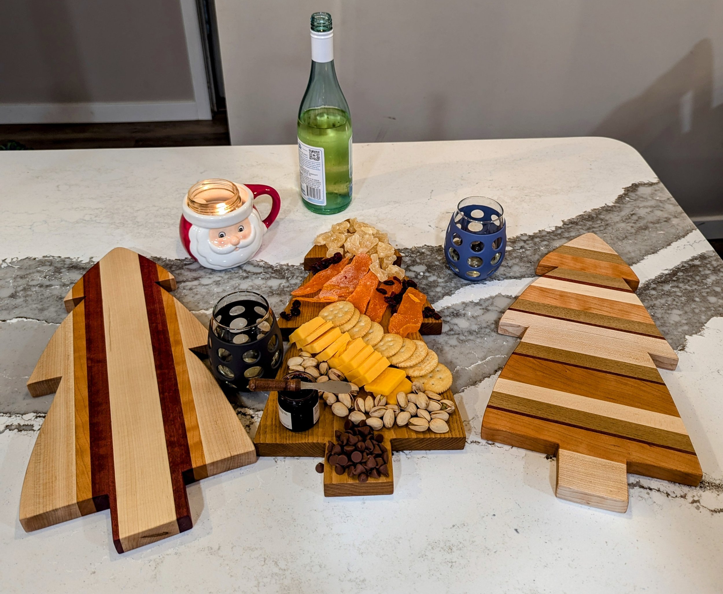 Christmas tree serving boards