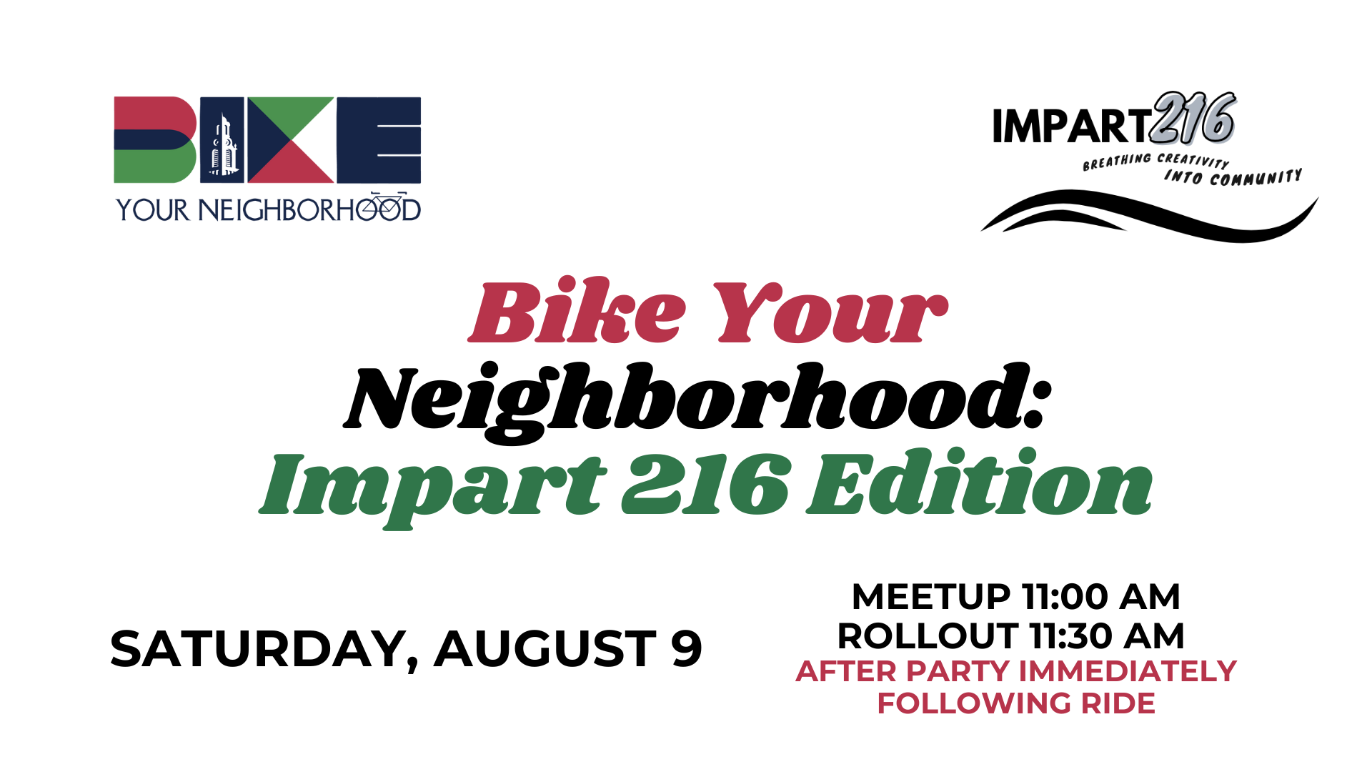 August Ride: Impart216 Edition w/After-Party