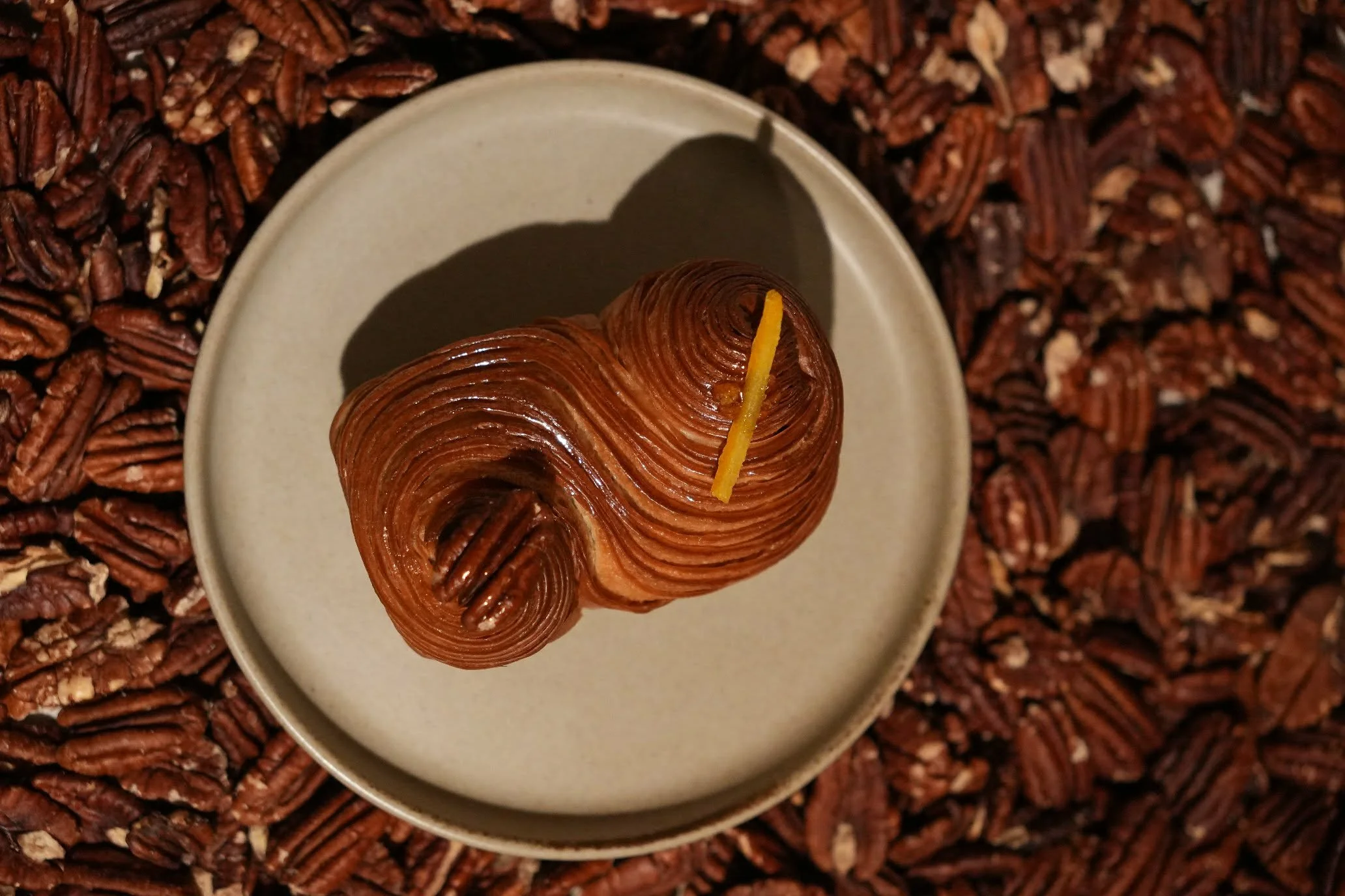 Viennoiserie à la marmelade de clémentine et praliné capanes !