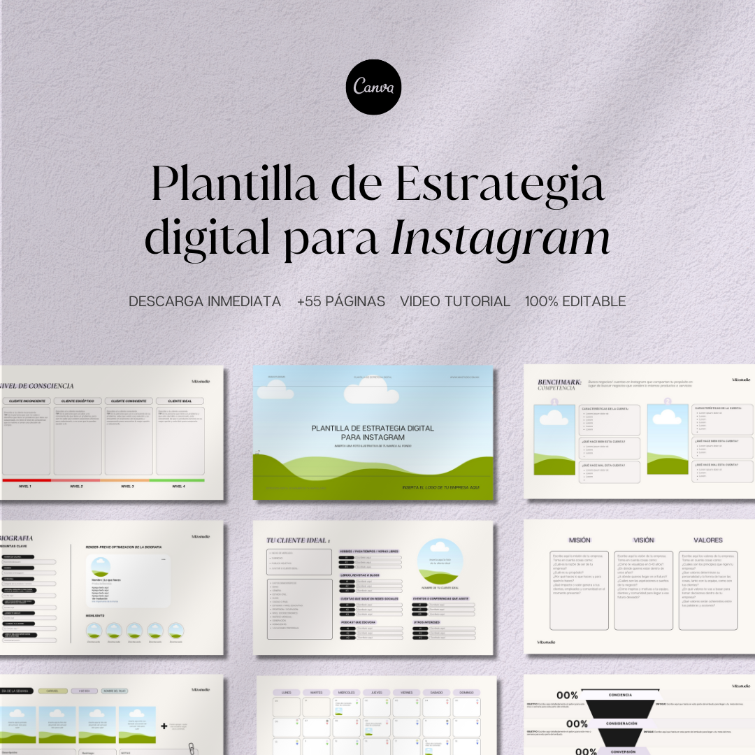 Plantilla de Estrategia Digital para Instagram