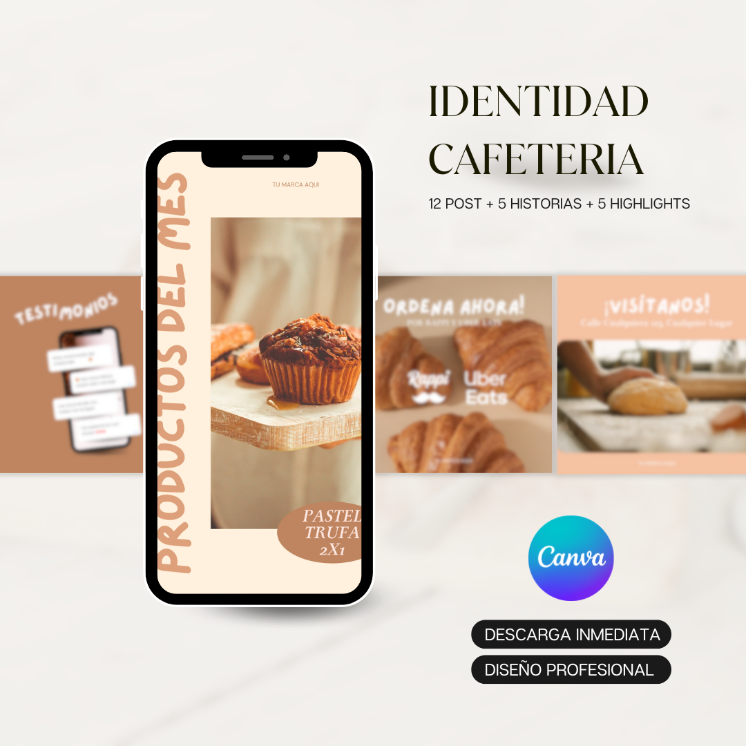 Identidad Pre-diseñada: Cafetería/Panadería