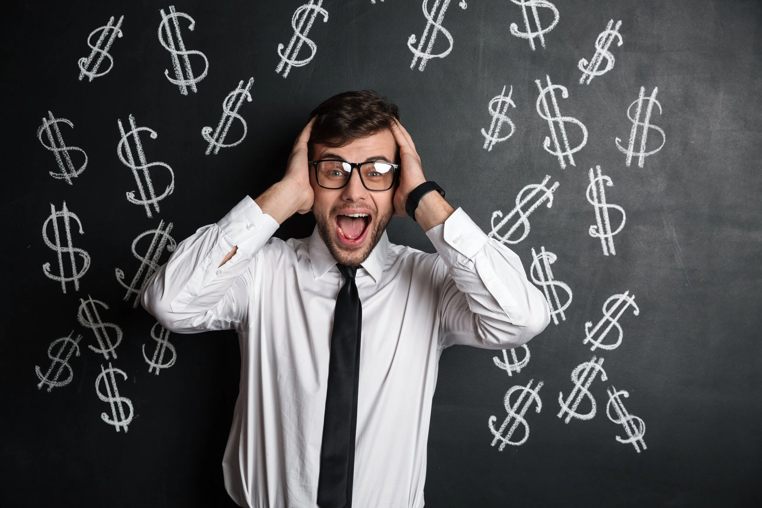 Money and mental health illustration in California