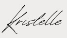 handwritten font signature kristelle
