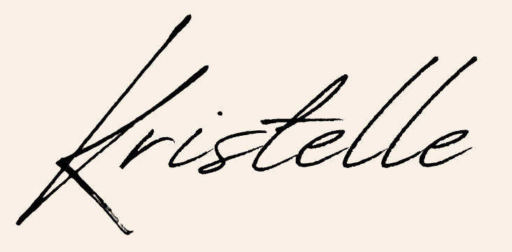Cursive text spelling "Kristelle" on a light background.