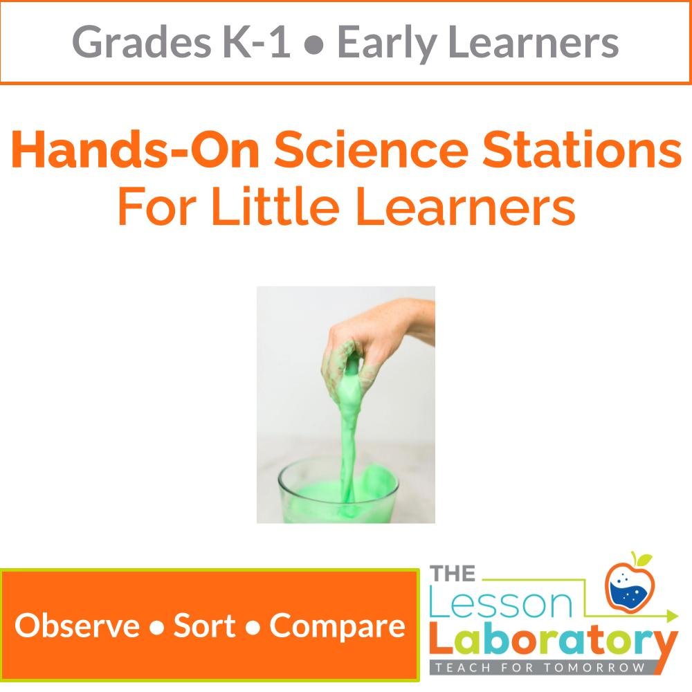 Early Learners Science Skills – Observation, Sorting, Predicting & Oobleck Lab Stations (K–1)