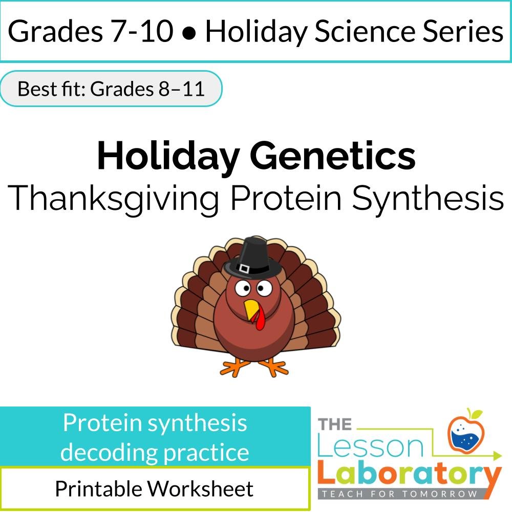 Thanksgiving Protein Synthesis Practice | DNA Transcription & Translation
