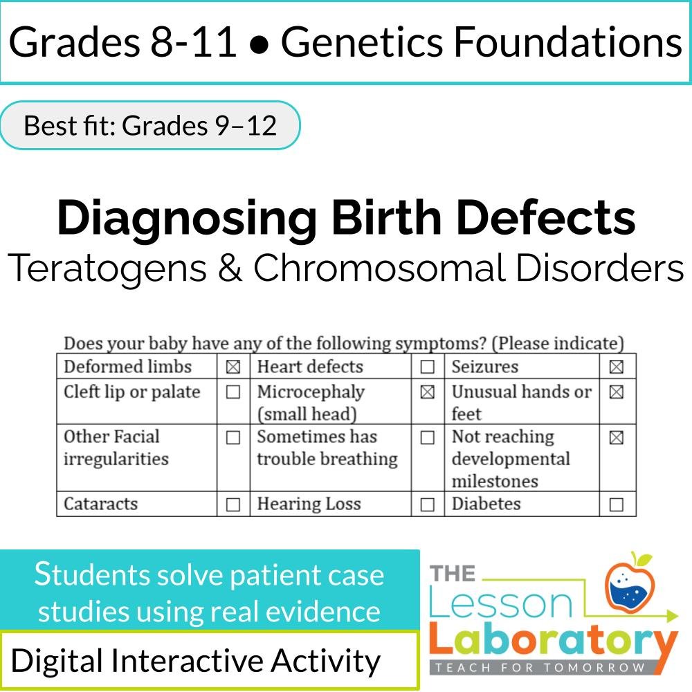 Diagnosing Birth Defects Digital Lab | Teratogens, Karyotypes & Chromosomal Disorders
