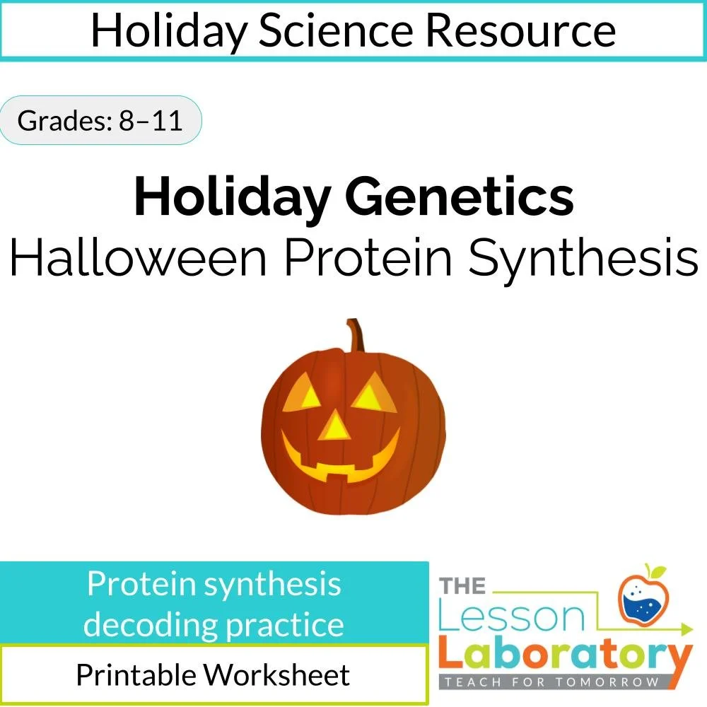 Halloween Protein Synthesis Practice | Transcription & Translation Worksheet