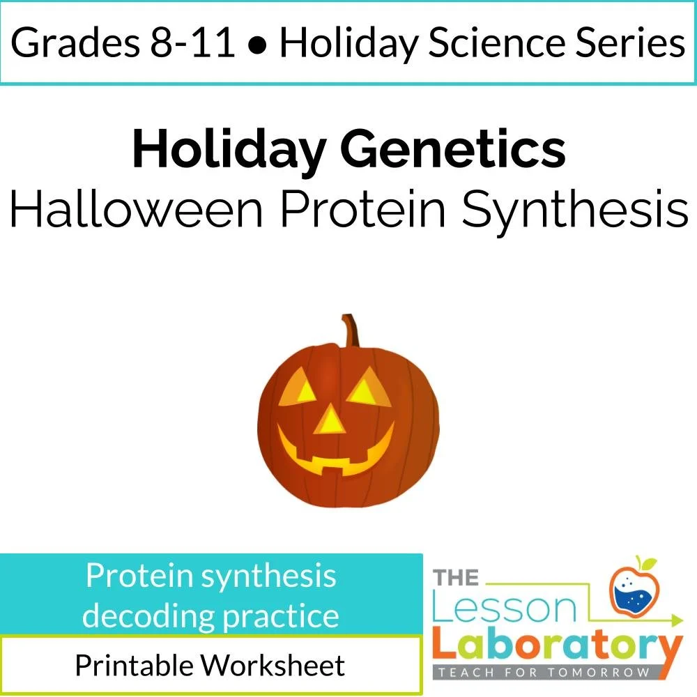 Halloween Protein Synthesis Practice | Transcription & Translation Worksheet