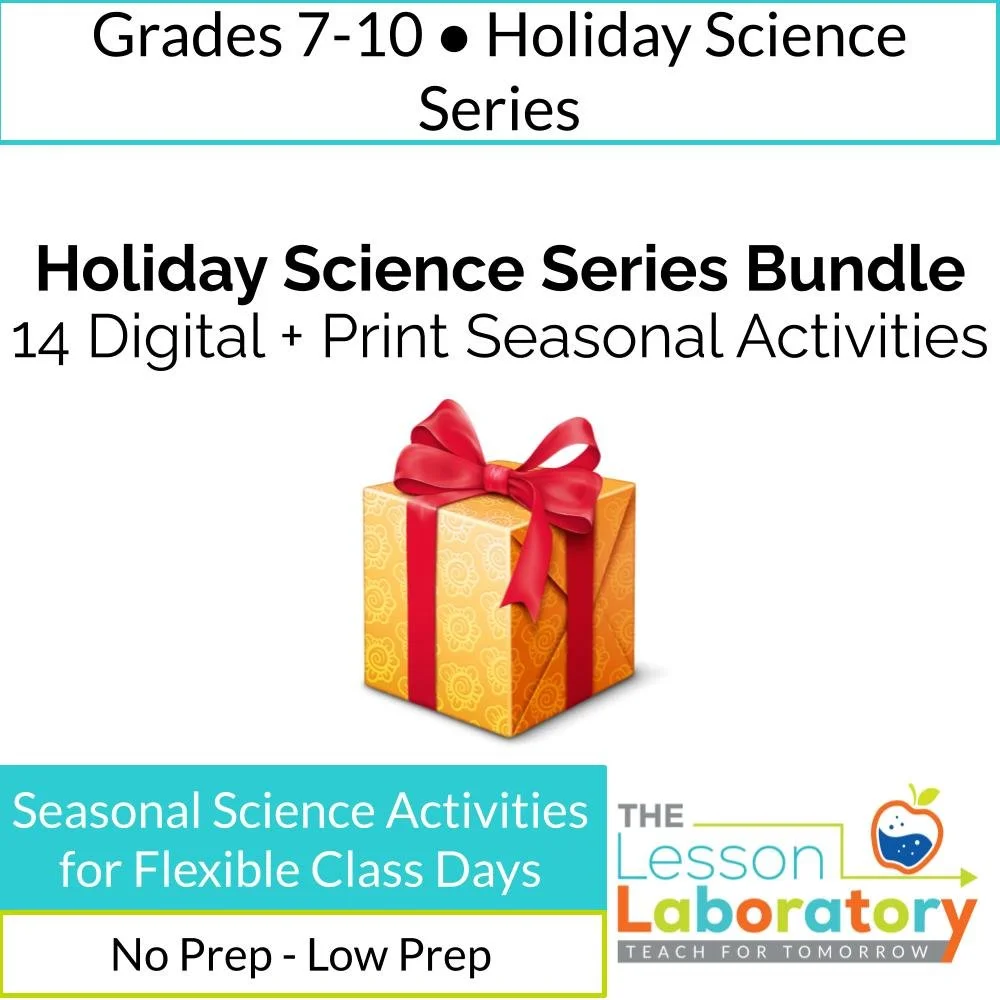 Holiday Science Activities Bundle | Seasonal Choice Boards & Worksheets