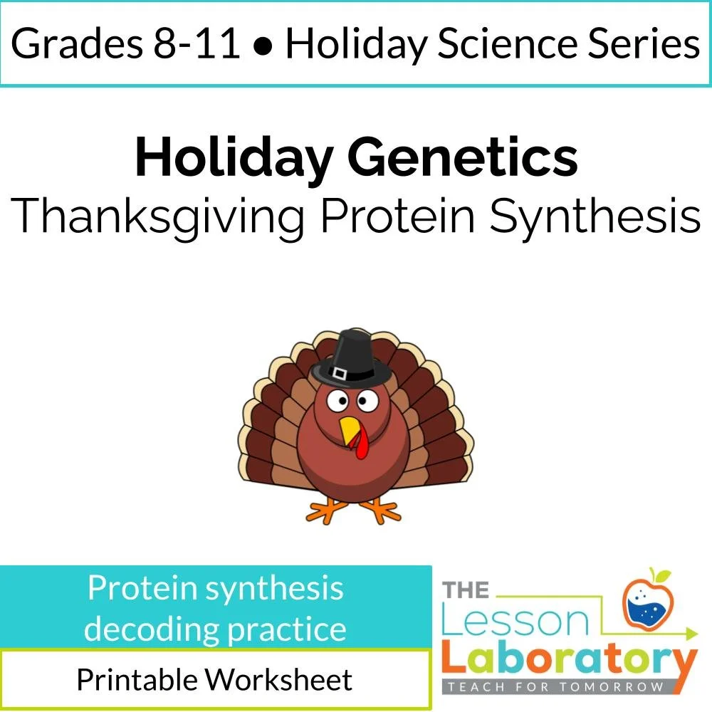 Thanksgiving Protein Synthesis Practice | DNA Transcription & Translation