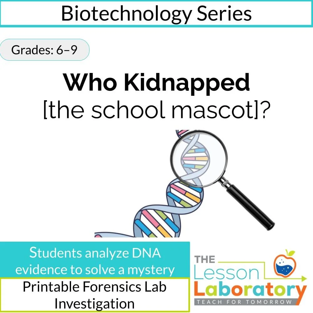 Blood Typing & DNA Forensics Lab: Who Kidnapped the School Mascot?