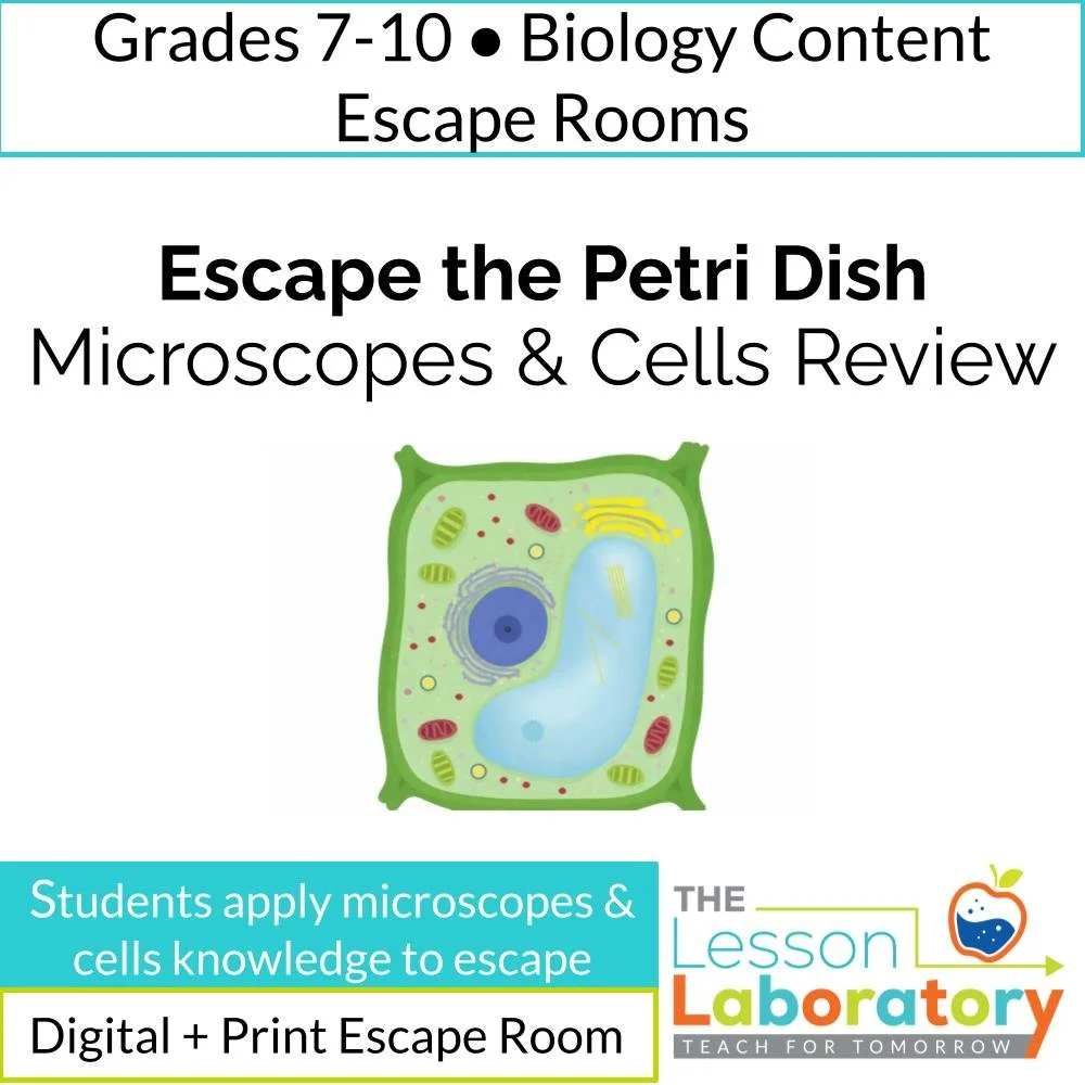 Cells & Microscopes Escape Room (Biology) | Google Forms Digital Review | Cell Theory, Organelles, Transport, Photosynthesis