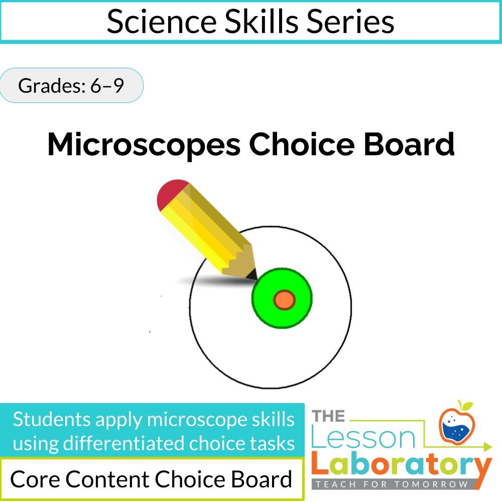Microscopes Choice Board | Digital Microscope Lab, Measurement & History Activities