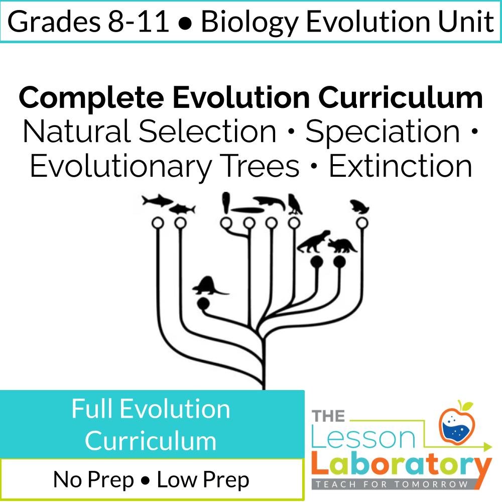Complete Evolution Curriculum Bundle- Natural Selection, Speciation, Evidence & Evolutionary Trees