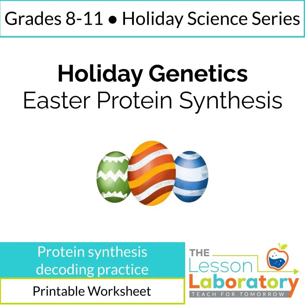 Easter Protein Synthesis Practice | DNA to Protein Worksheet